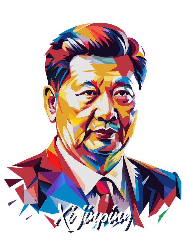 Xi Jinping 02 Portrait WPAP Pop Art