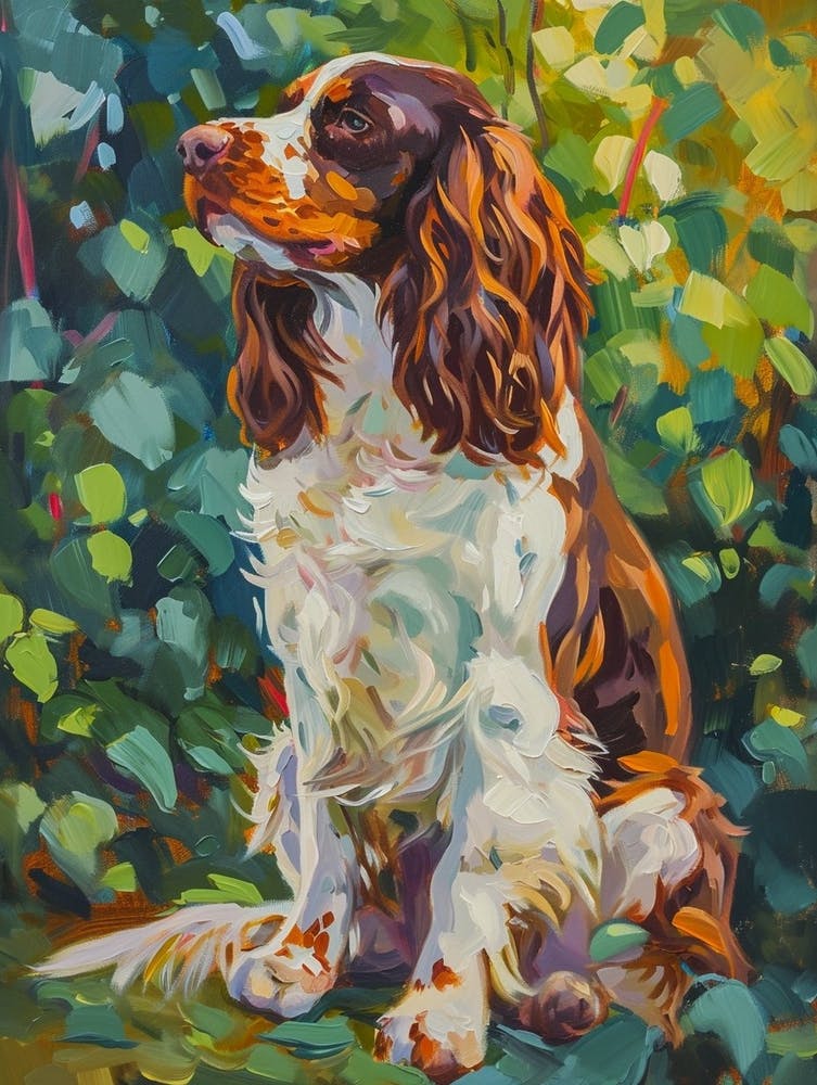 English Springer Spaniel Acrylic Painting 5