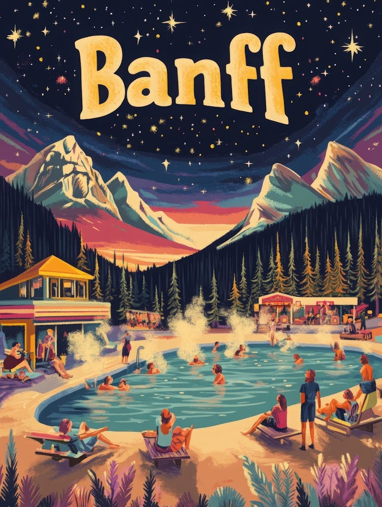 Aihrgdesign A 1970s Inspired Travel Poster For Banff 1