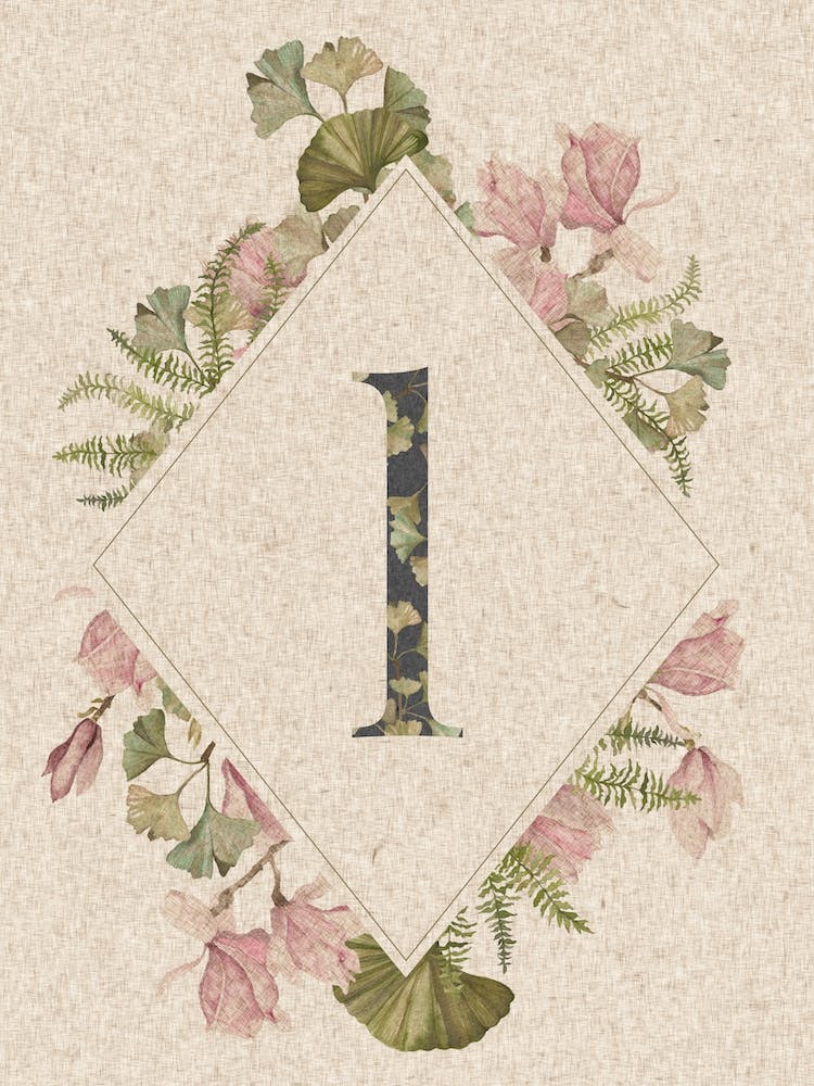 Monogramme Floral L