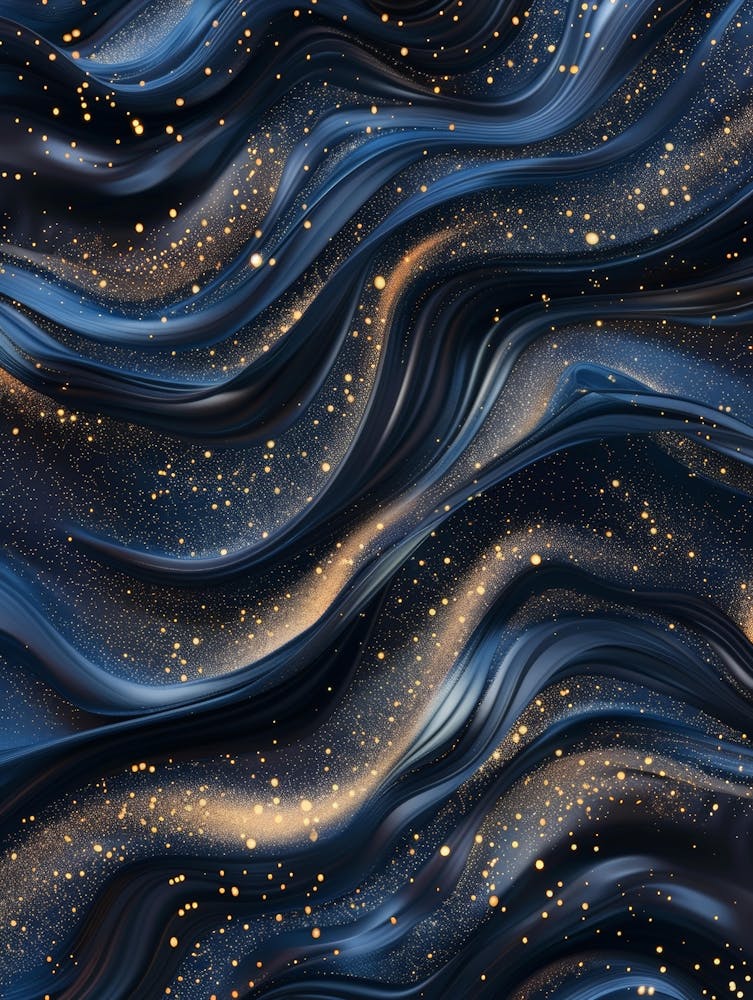 Abstract Blue And Gold Background 1