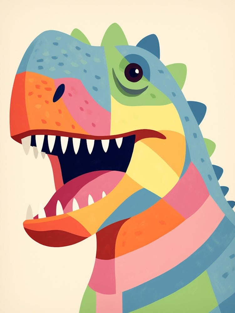 Colourful Dinosaur Majungasaurus 1