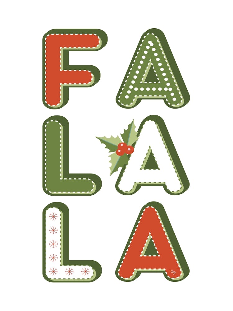 Falala Xmas typography 1