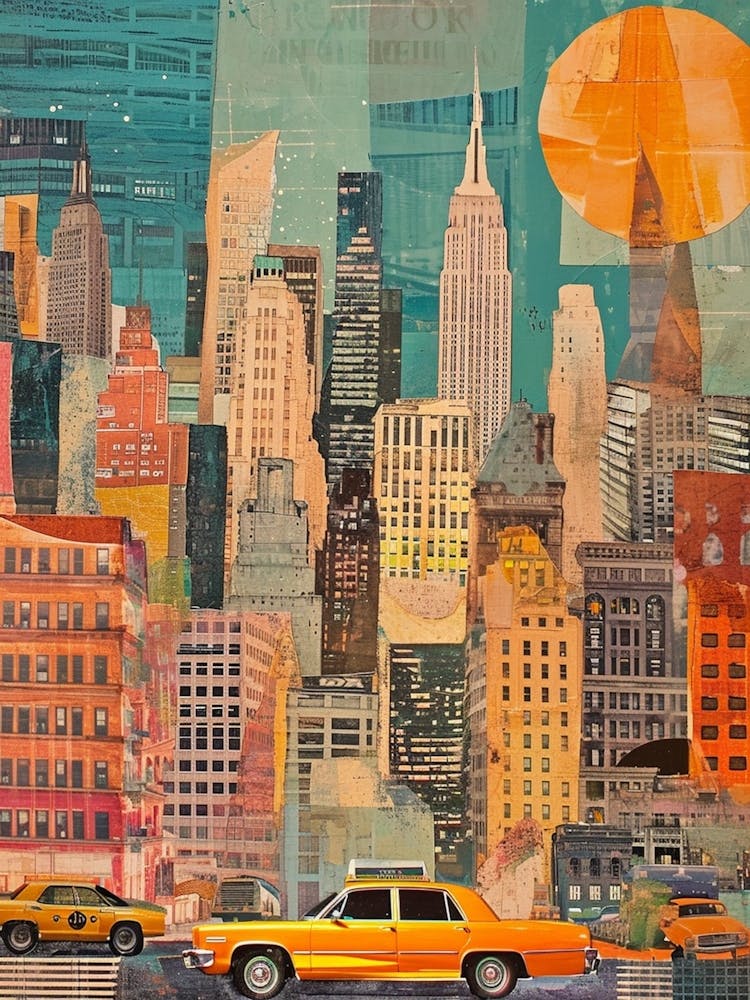 Kitsch Retro New York Collage 1