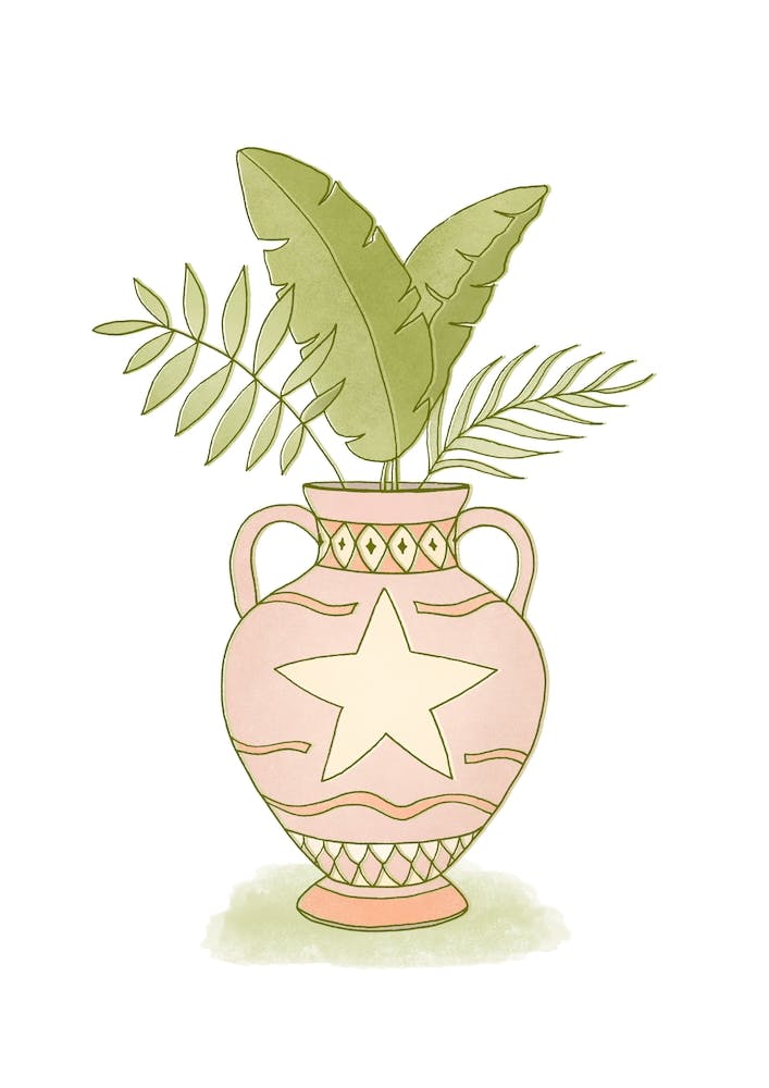 Leaves In A Vase