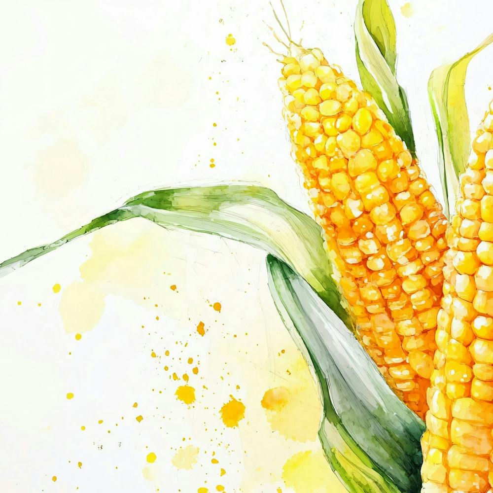 Watercolor Of Corn