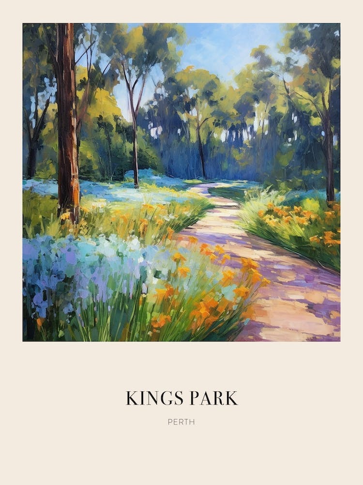 Kings Park Perth Australia 2 Vintage Cezanne Inspired Poster