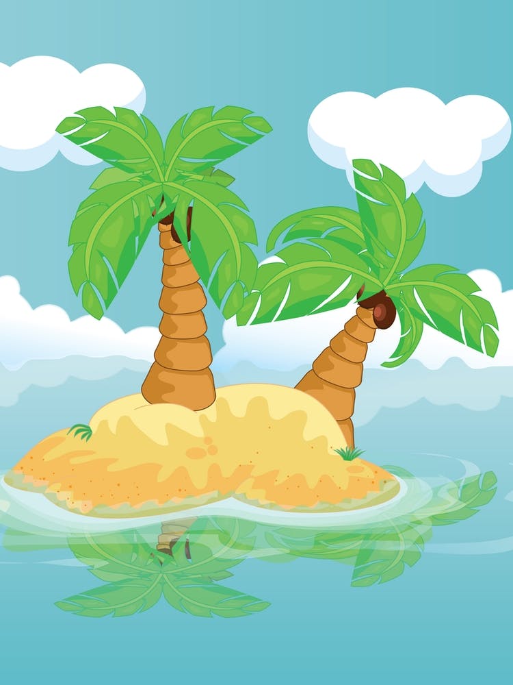 Island With Palm Trees