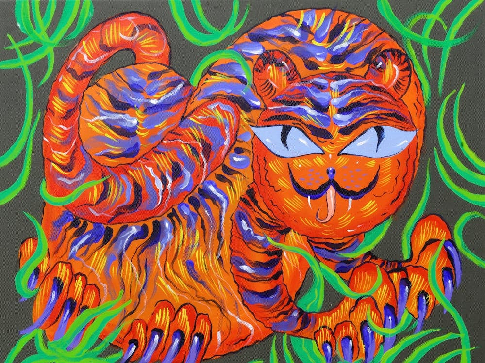 Funny tiger illustration