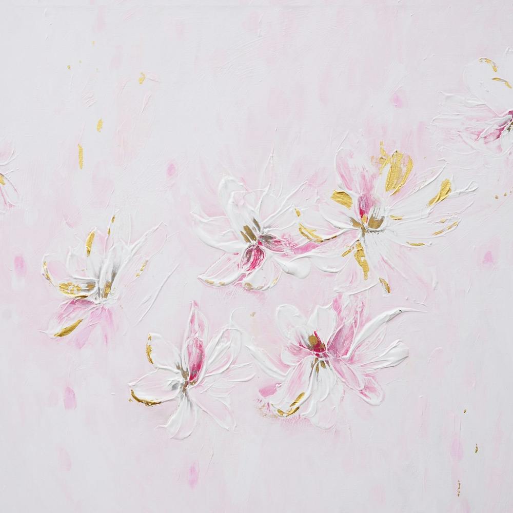 Light Pink Flower Painting Square