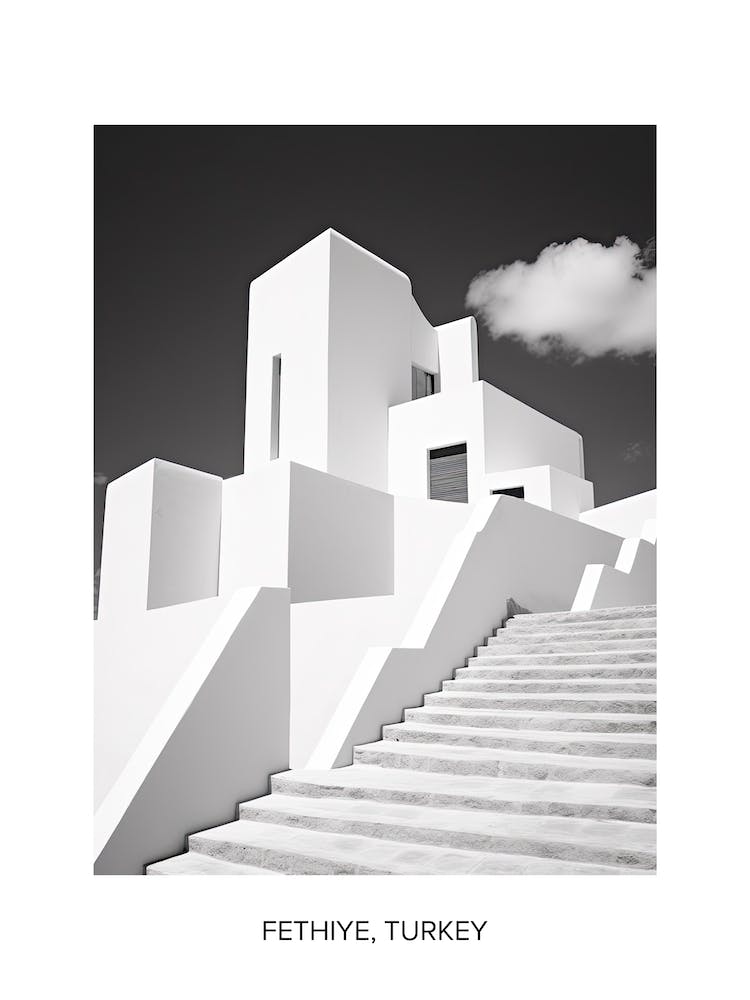 Poster Of Ibiza, Spain, Photography In Black And White 2