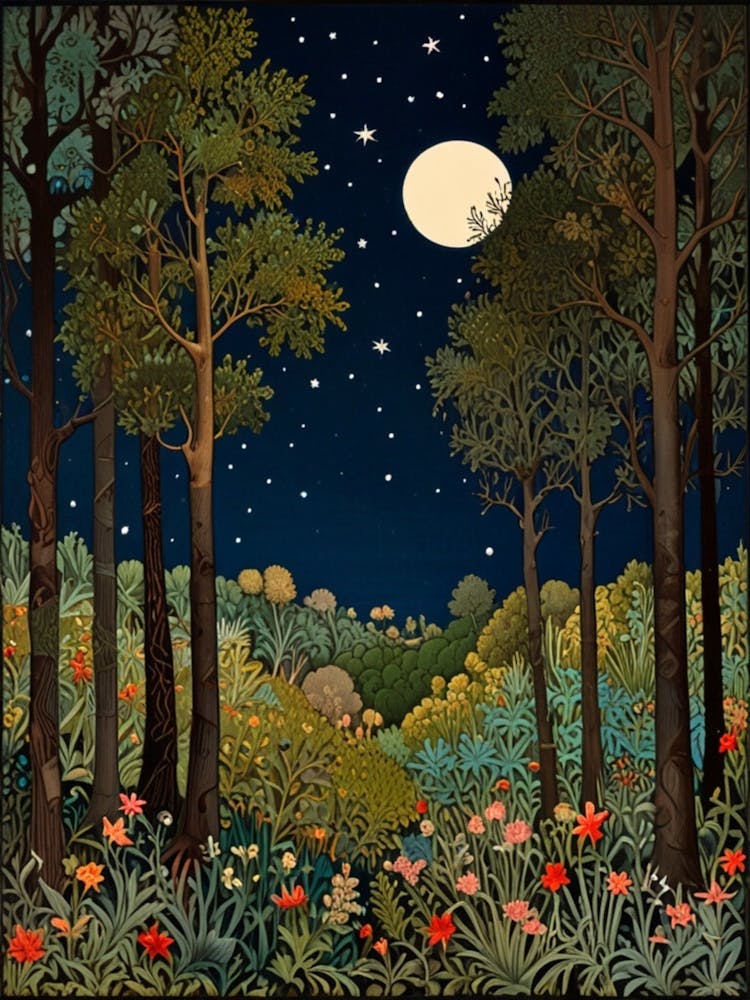 William Morris Night In The Forest 29