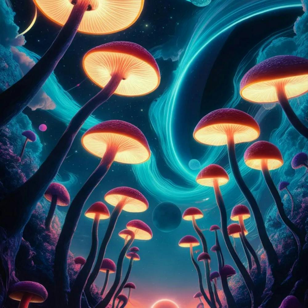 Mushrooms In The Sky