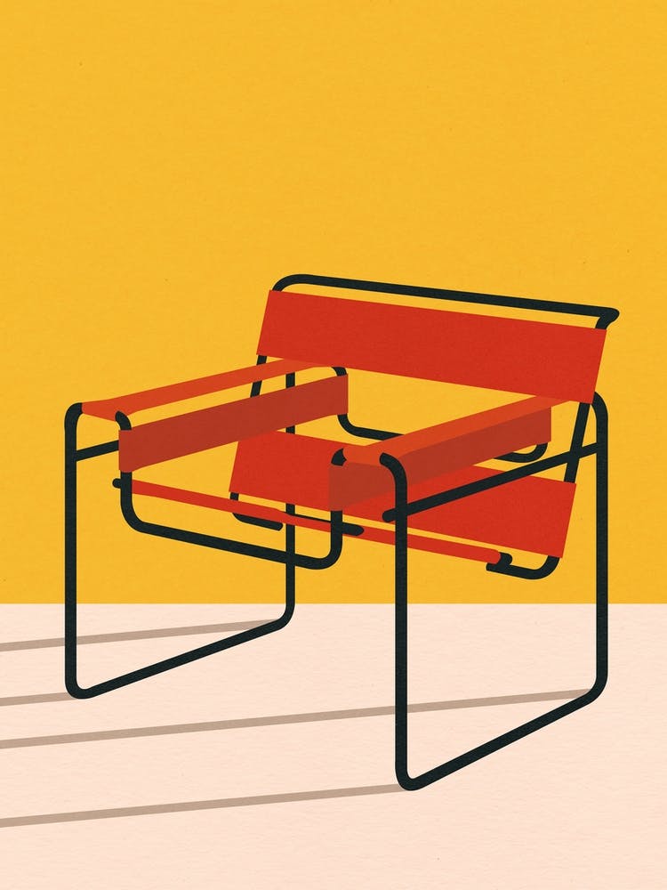 Wassily Chair Marcel Breuer Living Room Art print