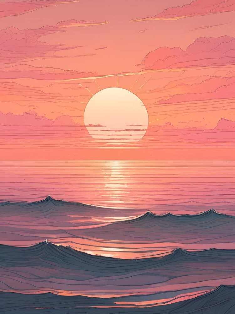Sunset Over The Ocean 23