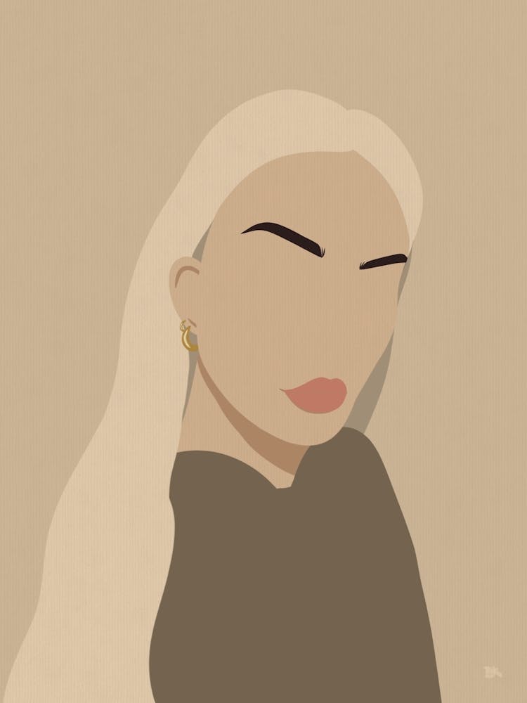 Minimalistic Girl Illustration