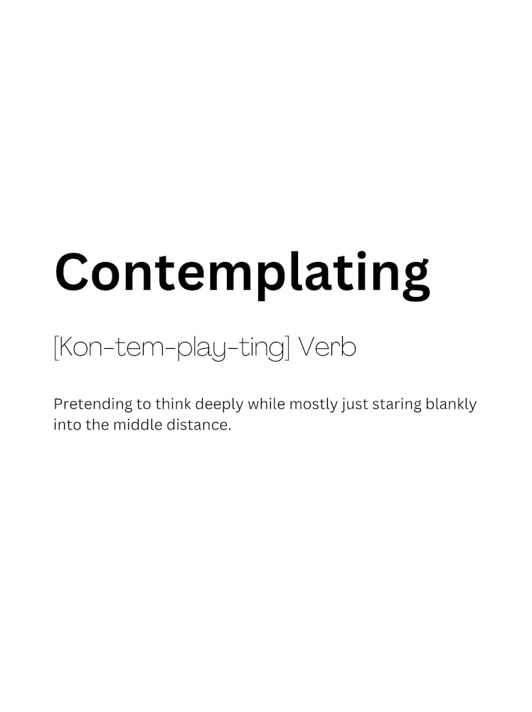 Contemplating - Définition et Sens