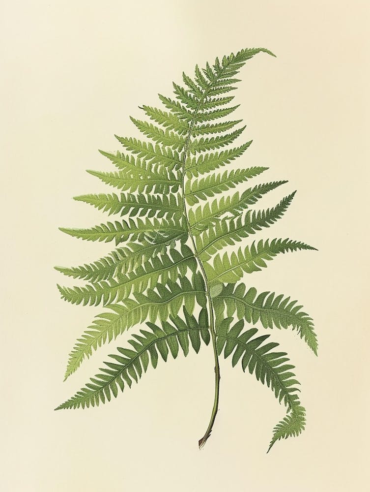Vintage Illustration Marsh Fern 1