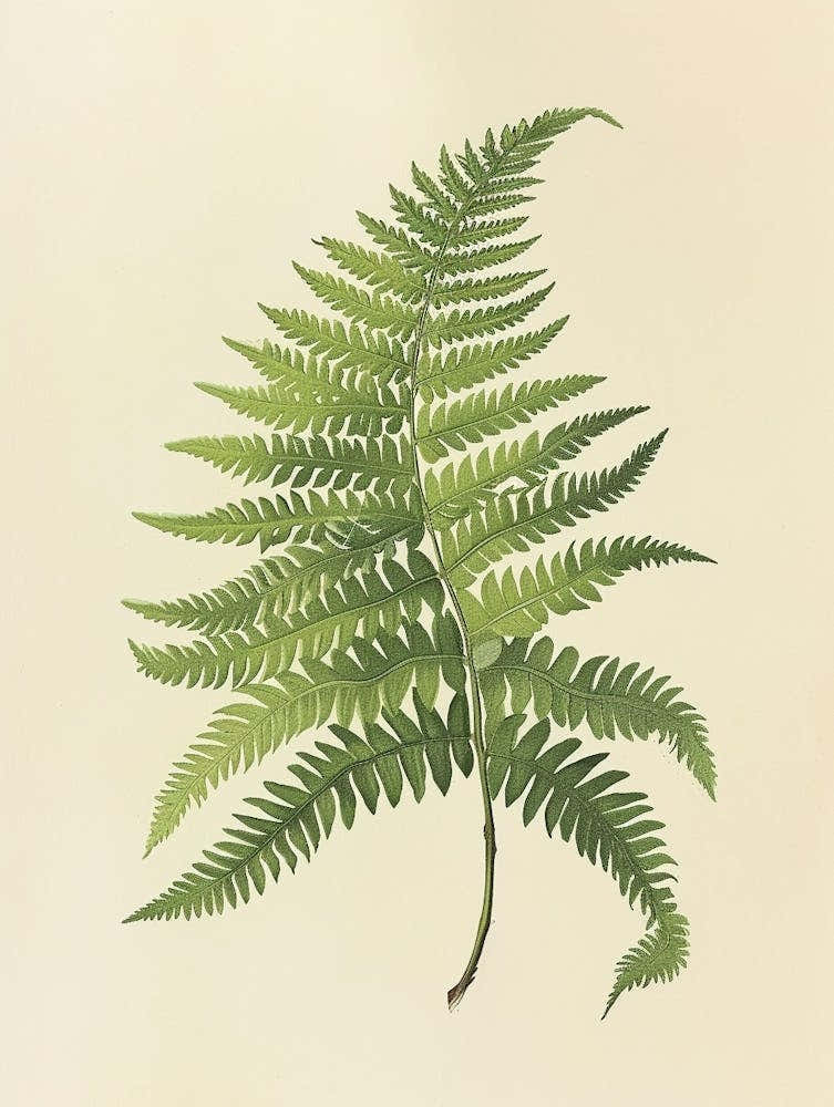 Vintage Illustration Marsh Fern 1