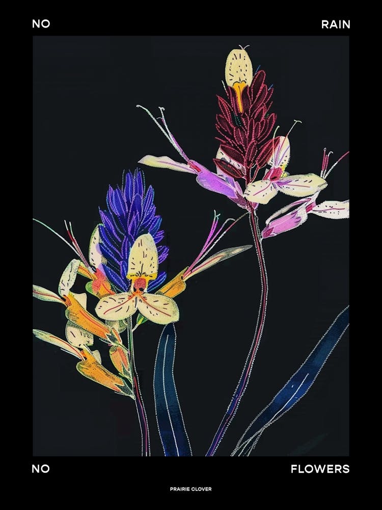 No Rain No Flowers Poster Prairie Clover 3