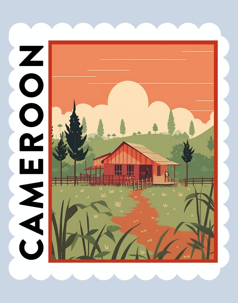 Cameroon 1 Travel Stamp Poster