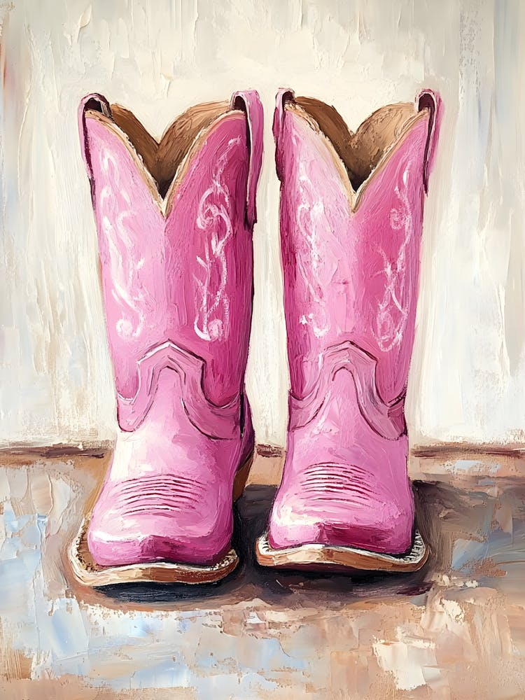 Pink Cowboy Boots 8