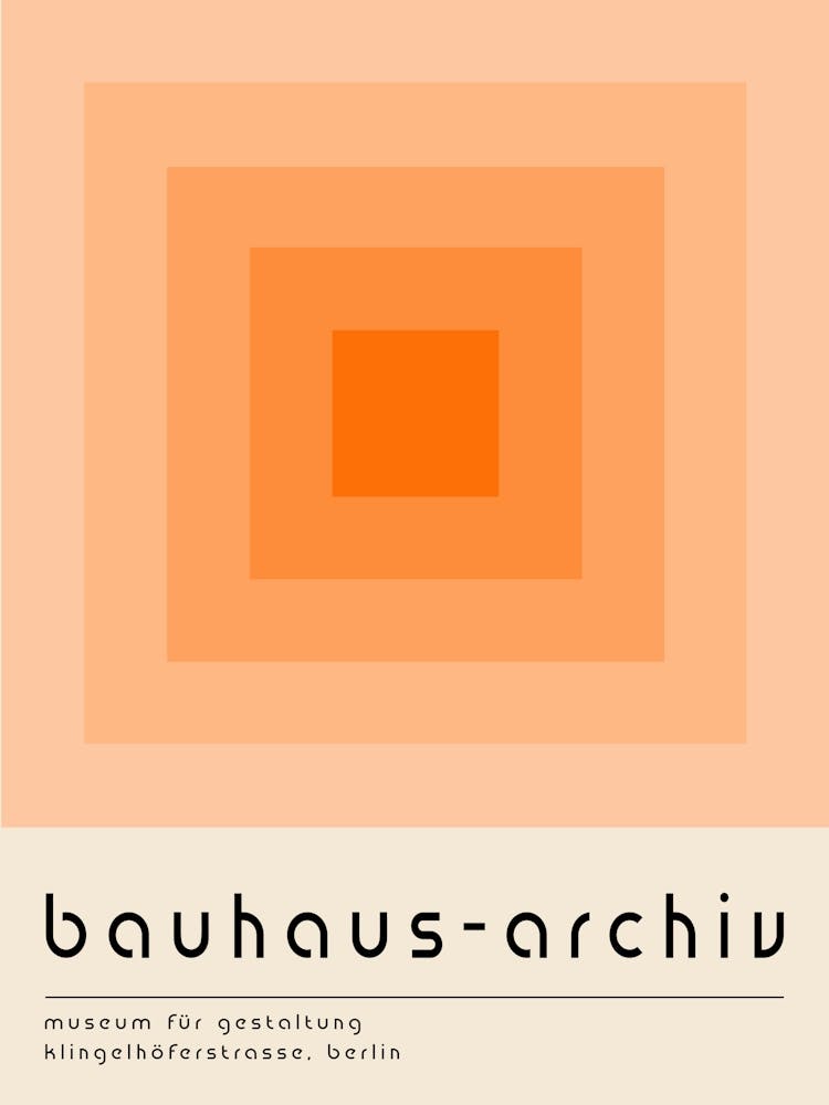 Orange Gradient Squares Bauhaus