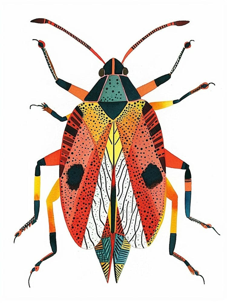Colourful Insect Illustration Boxelder Bug 1