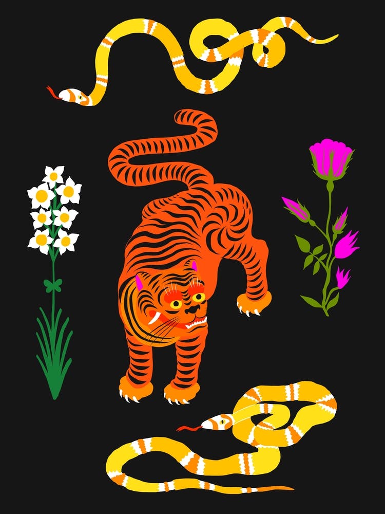 Tiger And Snakes Flowers