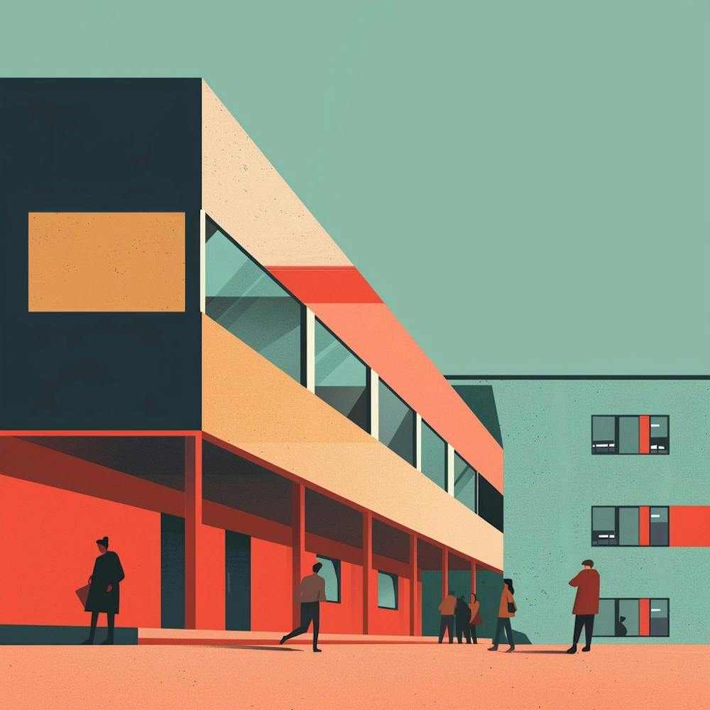 Illustration Of A School Building