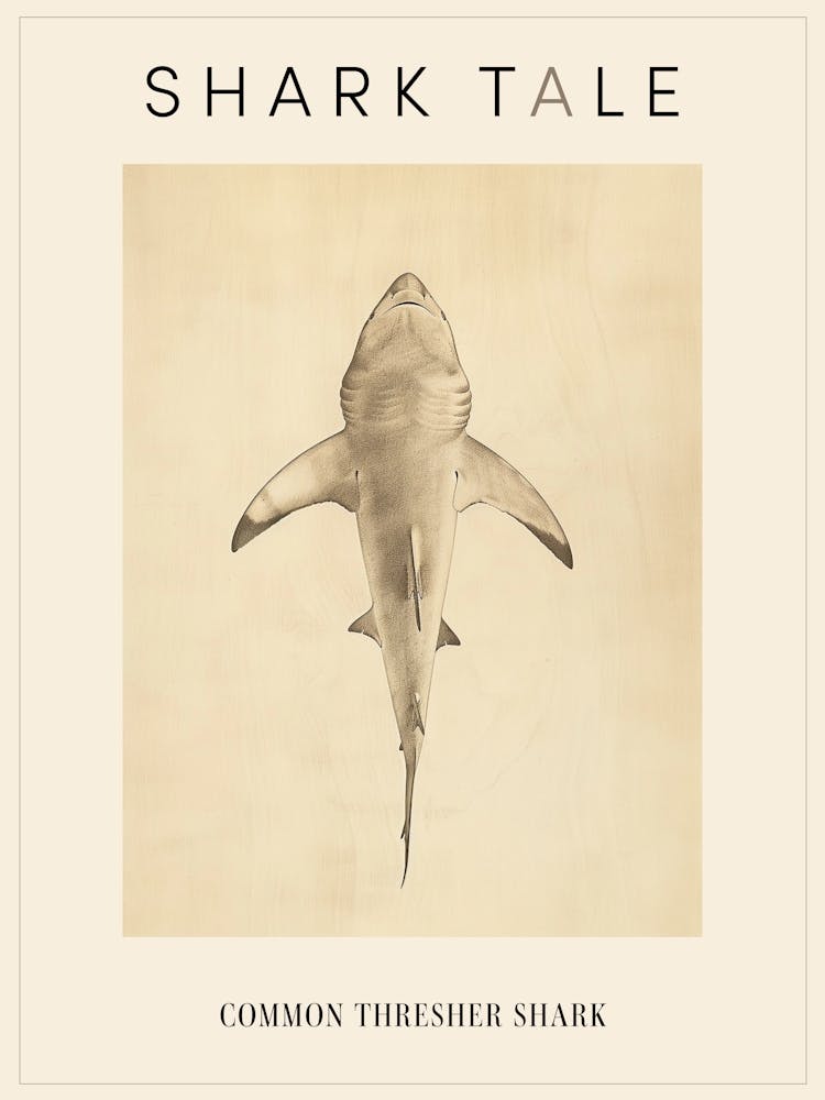 Common Thresher Vintage Illustration 2 Poster