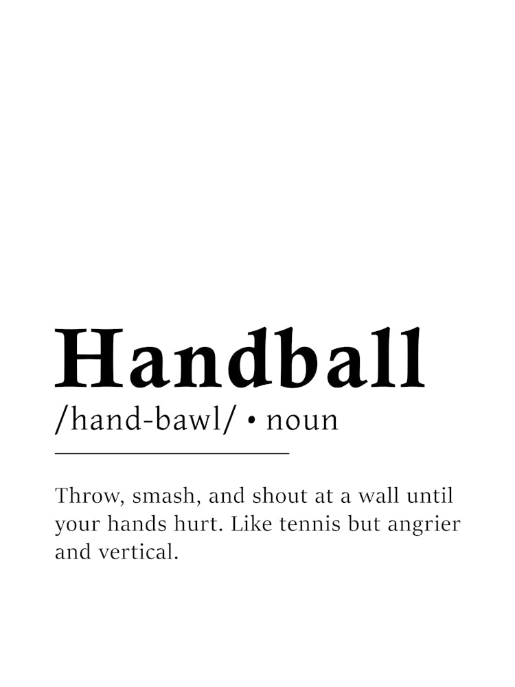 Handball Definition Poster - Dictionary