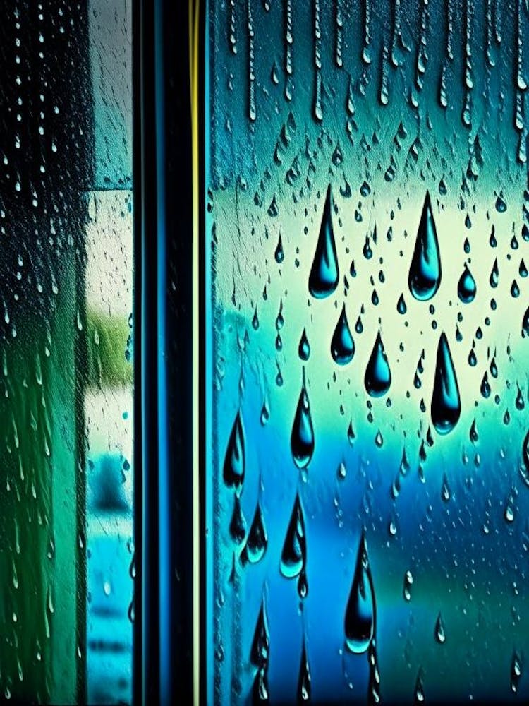 Regen auf Fenster Wasser Wasserszene Pop Art Fotografie 1