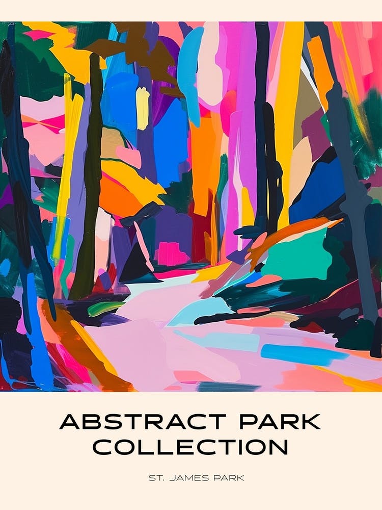 Abstract Park Collection Poster St James Park London 2