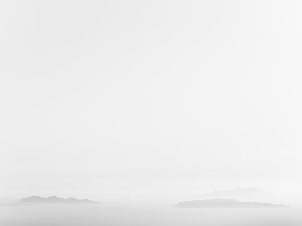 Foggy Day When The Sun Goes Down On Egadi Islands