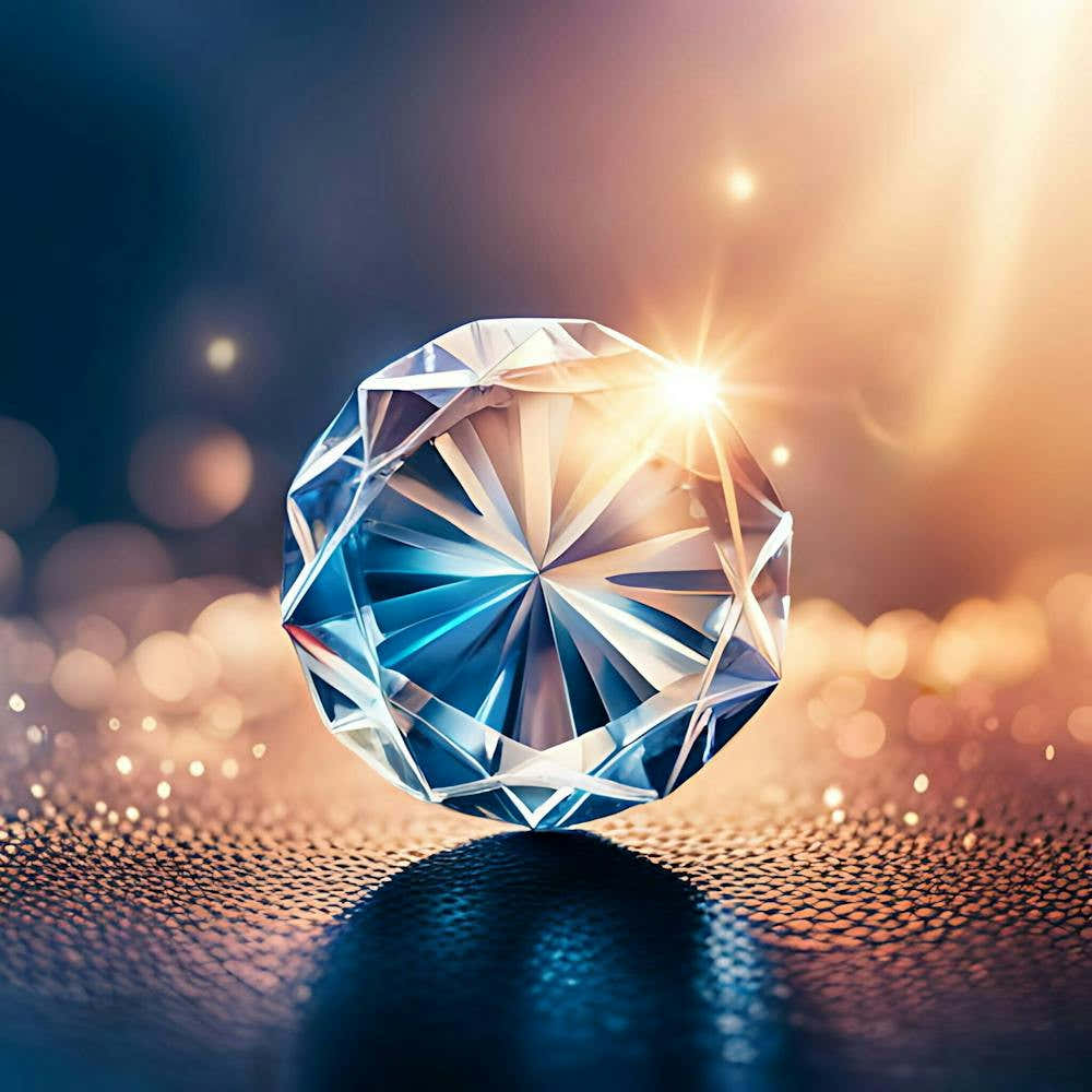 Diamond On A Black Background