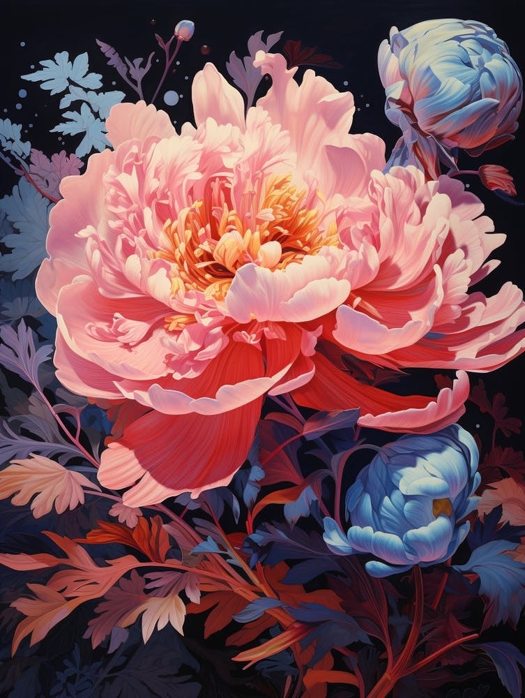 Surreal Florals Peony 3 Flower Painting