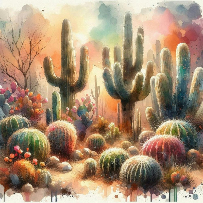 Cactus Watercolor Painting
