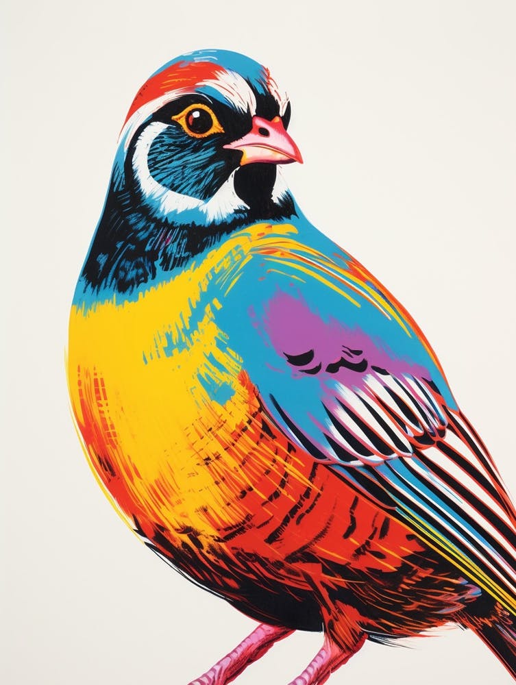 Andy Warhol Style Bird Partridge 3