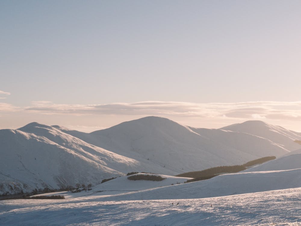 Scottish Mountains At Sunset 1