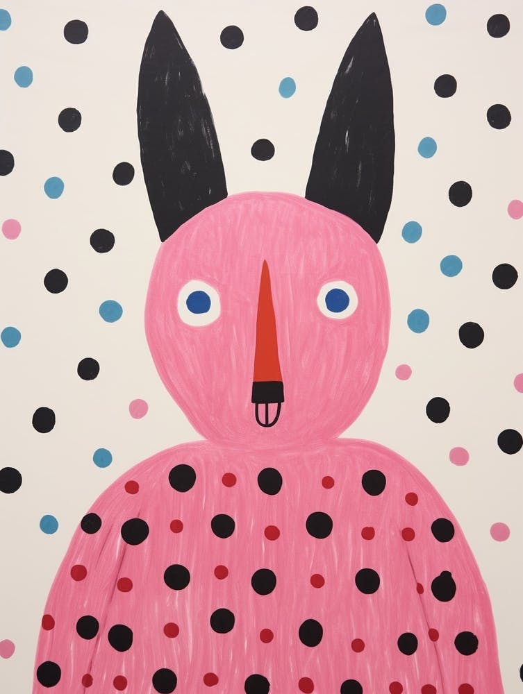 Pink Polka Dot Rabbit 3
