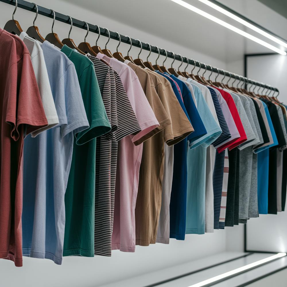 A rack of men's t-shirts 3