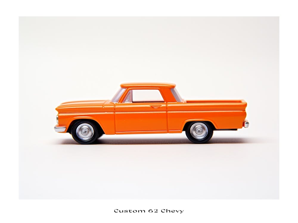 Toy Car Custom 62 Chevy Orange Poster