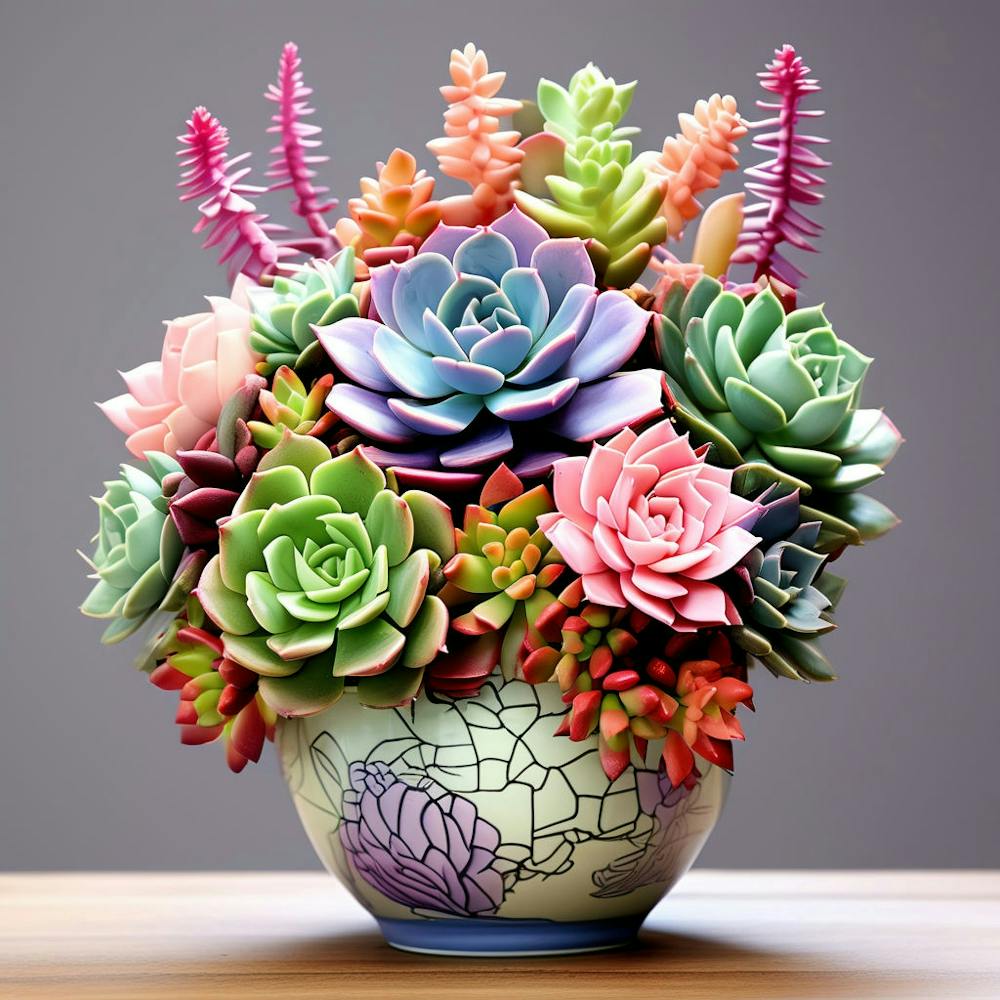 Succulents In A Vase