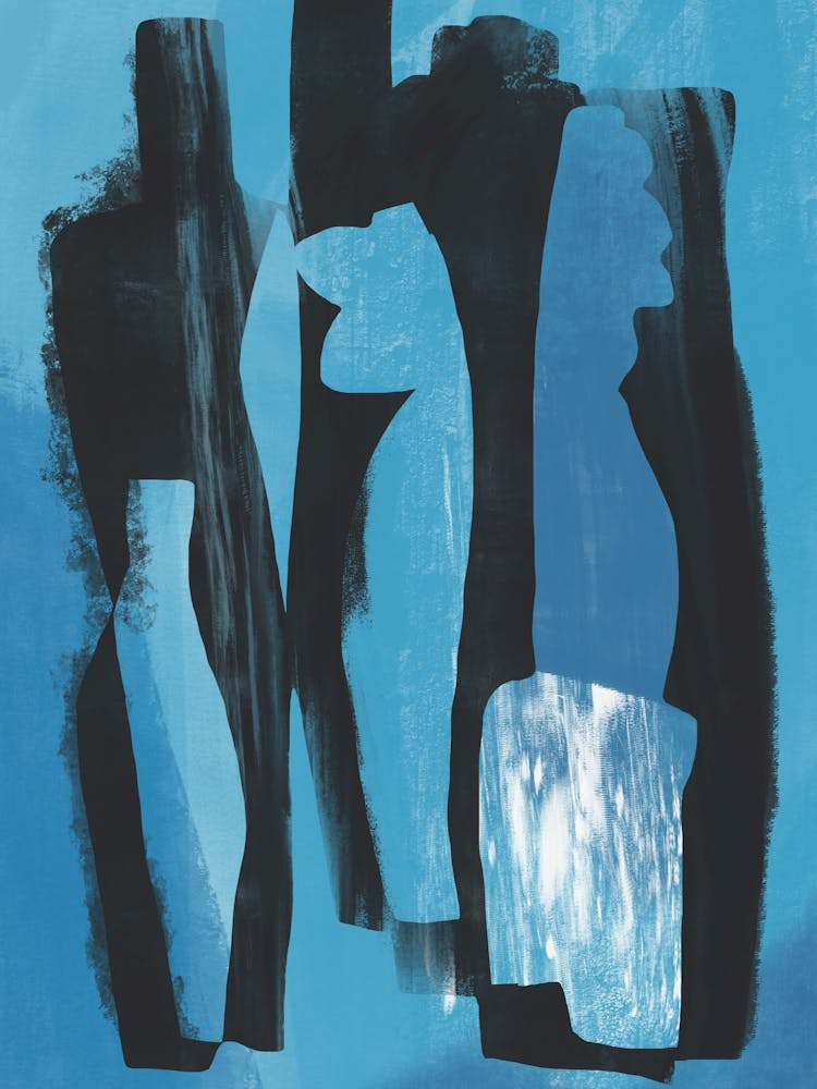 Blue And Black vases