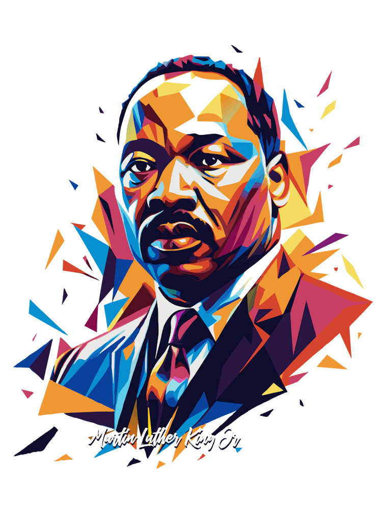 Martin Luther King Jr 01 Portrait WPAP Pop Art