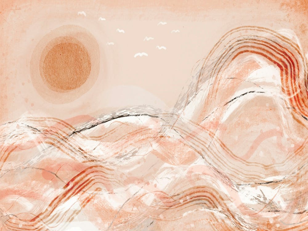 Pastel Peach Sea