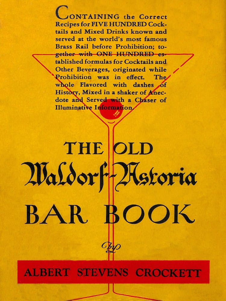 The Old Waldorf Astoria Bar Book Albert Stevens Crockett