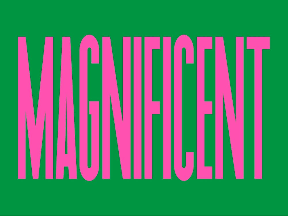 Magnificent Typography Pink & Green