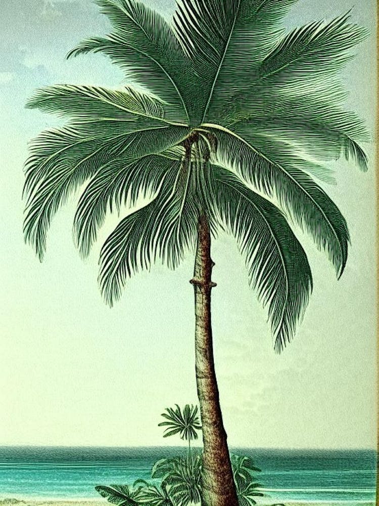 Sea Waterscape Vintage Illustration 1
